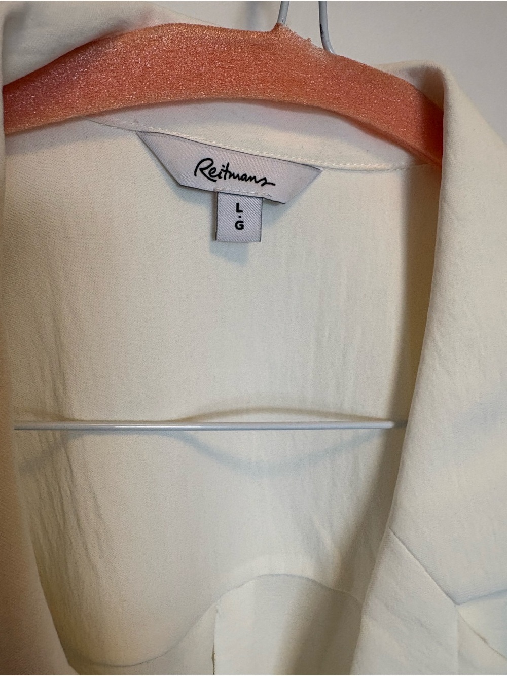 Cream Button-Front Blouse - Picture 3 of 5